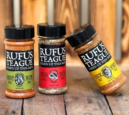BBQ-Gewürzset mit 3 Sorten von Rufus Teague kaufen | Set aus drei Sorten für alle Arten von Fleisch | Ideal für den perfekten Grillabend