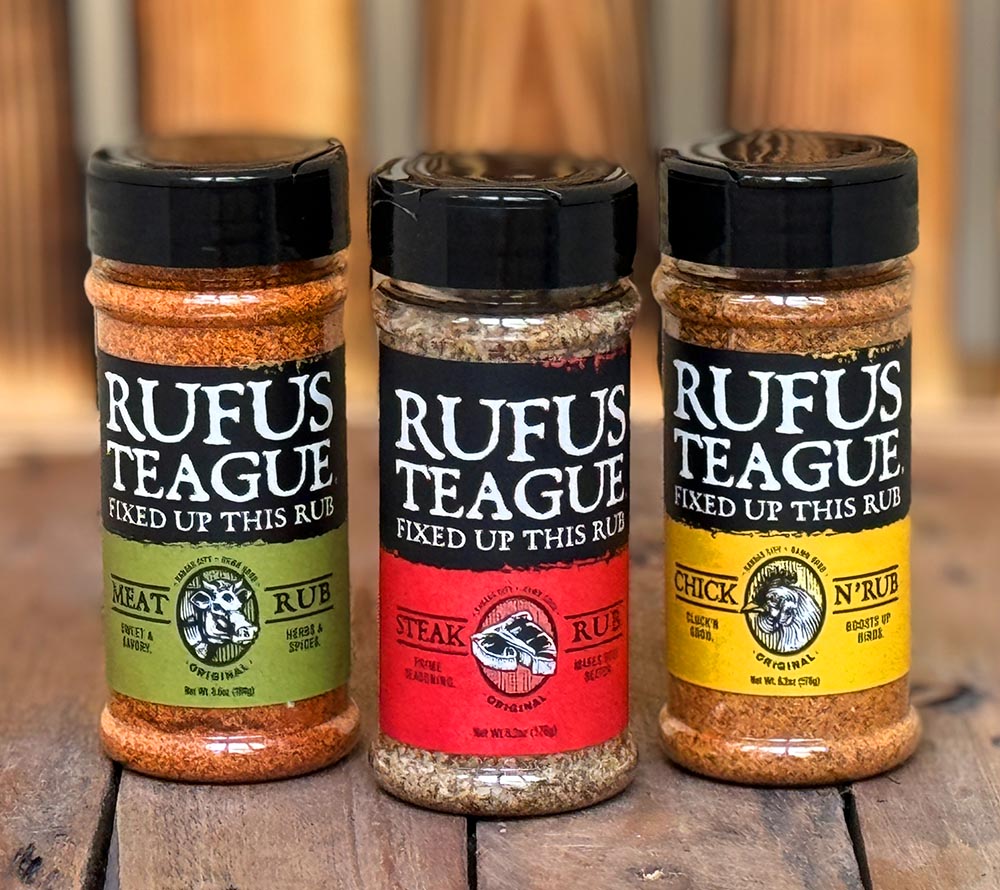 BBQ-Gewürzset mit 3 Sorten von Rufus Teague kaufen | Set aus drei Sorten für alle Arten von Fleisch | Ideal für den perfekten Grillabend 