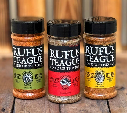 BBQ-Gewürzset mit 3 Sorten von Rufus Teague kaufen | Set aus drei Sorten für alle Arten von Fleisch | Ideal für den perfekten Grillabend 