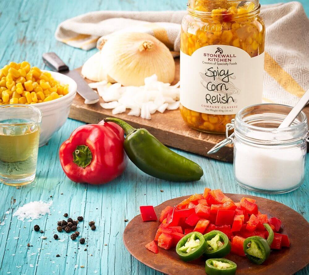 Spicy Corn Relish von Stonewall Kitchen kaufen | scharfe Beilage aus Mais, typisch mexikanisch | Perfekt für Hotdogs, Nachos und Tacos | EU-weiter Versand