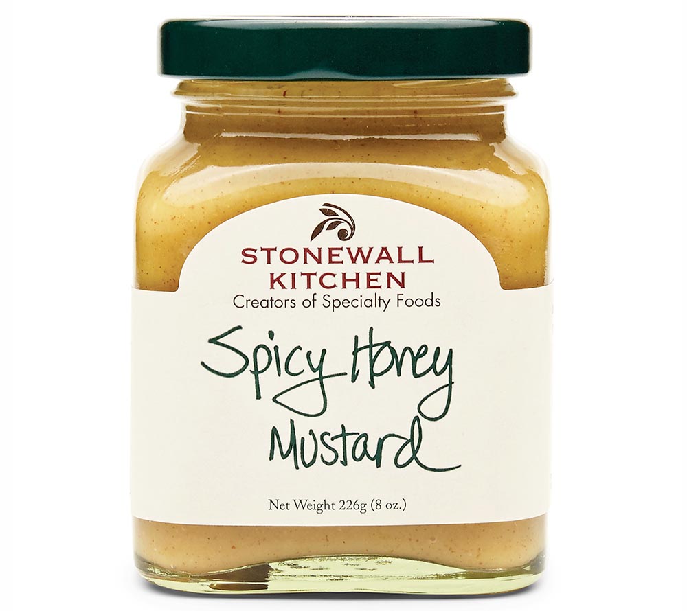 Spicy Honey Mustard von Stonewall Kitchen kaufen | süß-scharfer Senf mit Honig | Ideal zu Chicken Wings, Pommes und als Brezel-Dip | Europaweiter Versand