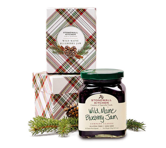 Wild Maine Blueberry Holiday Jam von Stonewall Kitchen kaufen | klassisches Blaubeer-Jam in Geschenkkarton | Perfekt fürs Frühstück, zu Pancakes