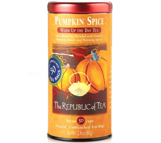 Pumpkin Spice Black Tea von The Republic of Tea (Metalldose mit 50 Beuteln)